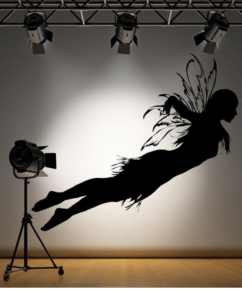 Fairy in Flight Vinyl Wall Decal Sticker - Removable Home Decor for Kids Room, Nursery, Bedroom - #AC172 | Perfect for DIY Wall Art, Party Decorations & Gift Ideas