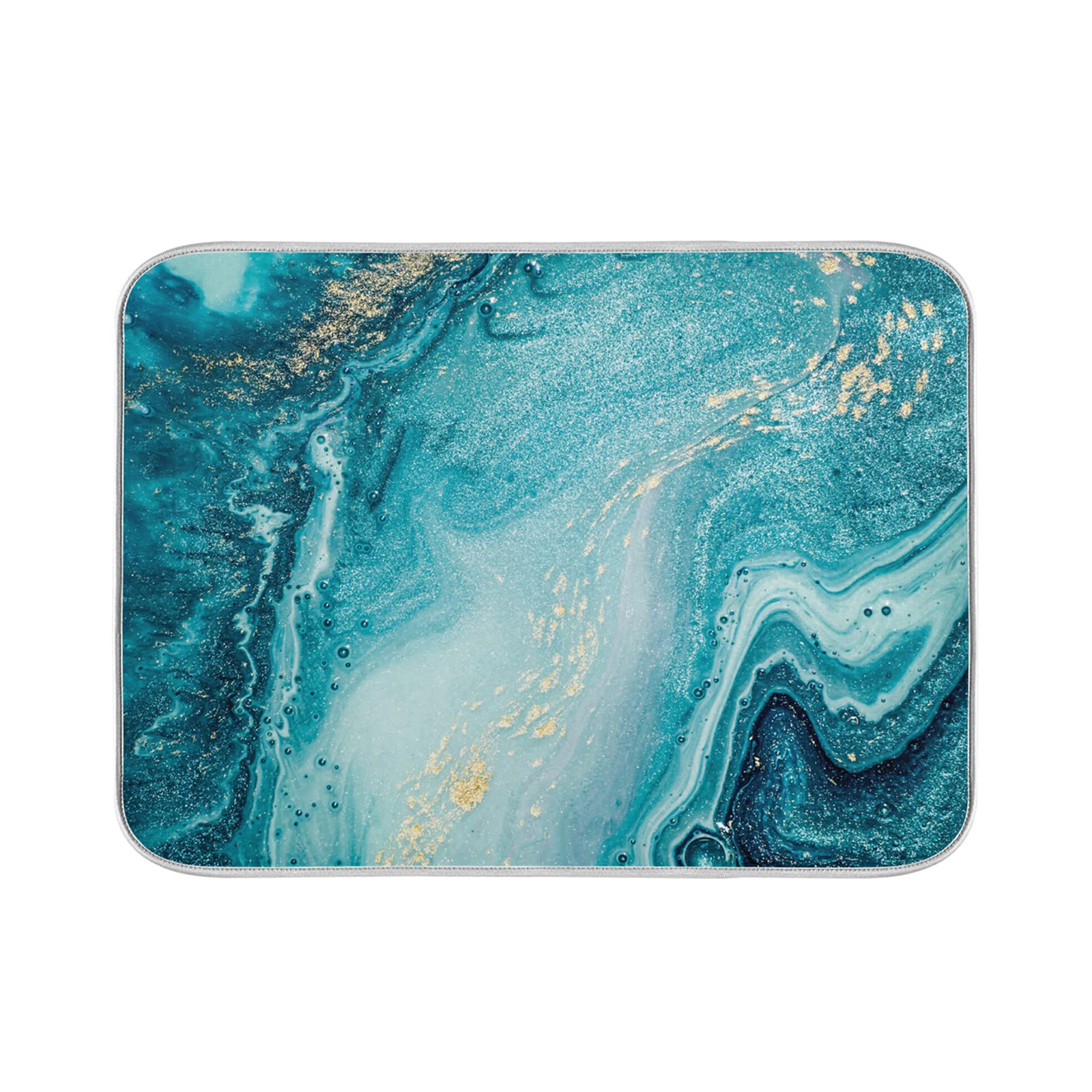Absorbent Dish Drying Mat 16x18 Inch - Marble Counter Mat for Kitchen Dishes & Utensils