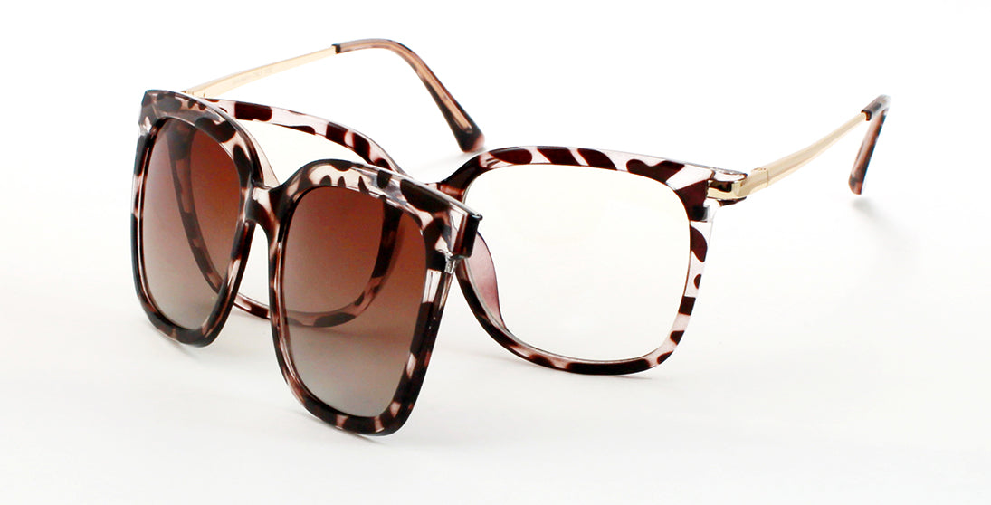 Royal Clear Clip-On Sunglasses 7752 - UV Protection, Lightweight & Stylish for Outdoor Activities, Driving, and Fashion Accessories