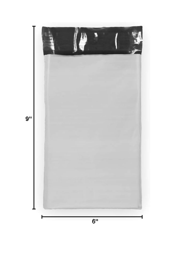 3000 EcoSwift 6x9 Inch White Small Poly Mailers - #1 Size Self-Sealing Shipping Envelopes, 1.7 Mil Plastic Mailing Bags for Ecommerce, Subscription Boxes & Small Business Shipping