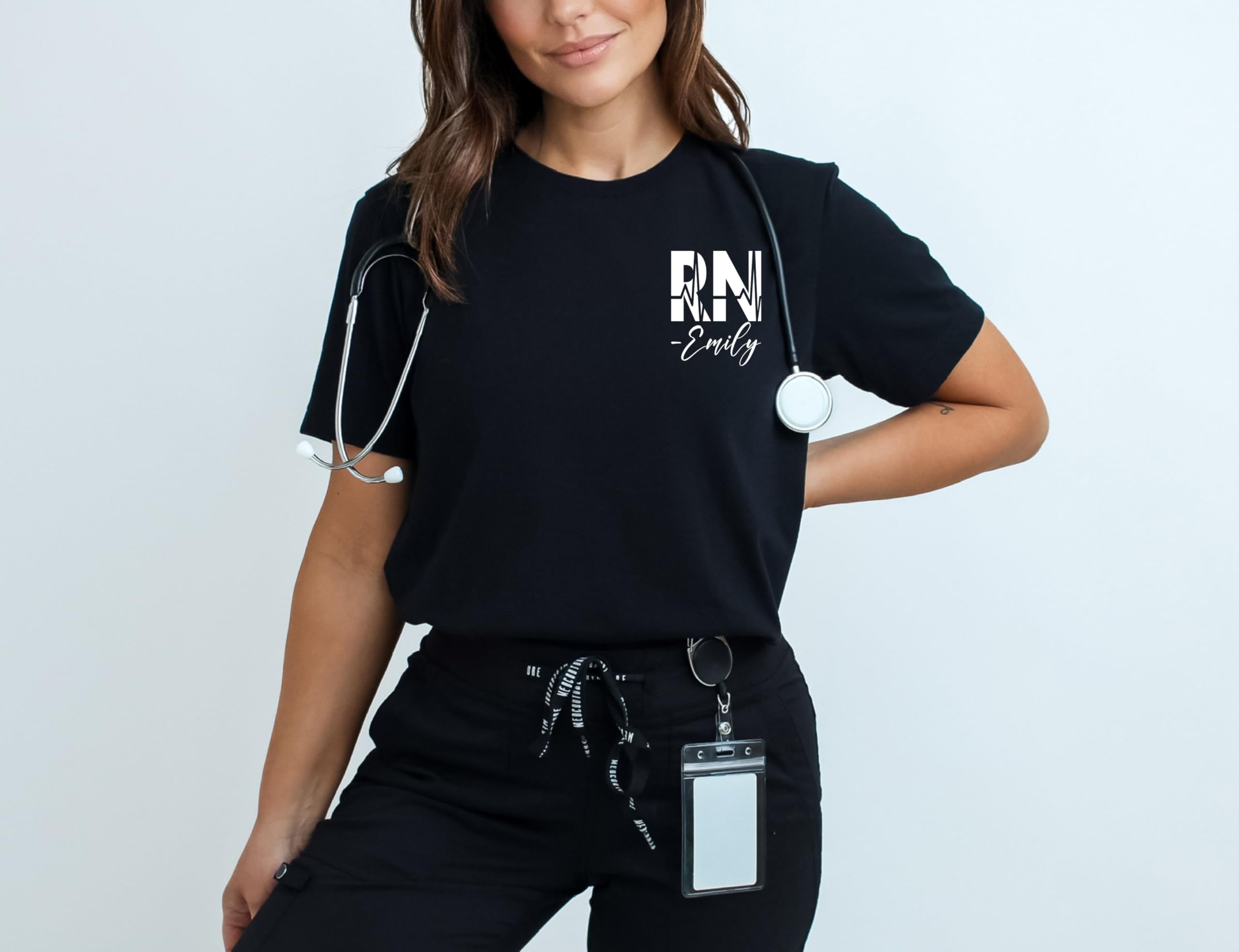 Custom Personalized RN Nurse Shirt - Gift for Registered Nurses, Nursing Students & Women - Perfect for Nurse Week, Graduation & Work - Funny & Inspirational Nursing T-Shirt