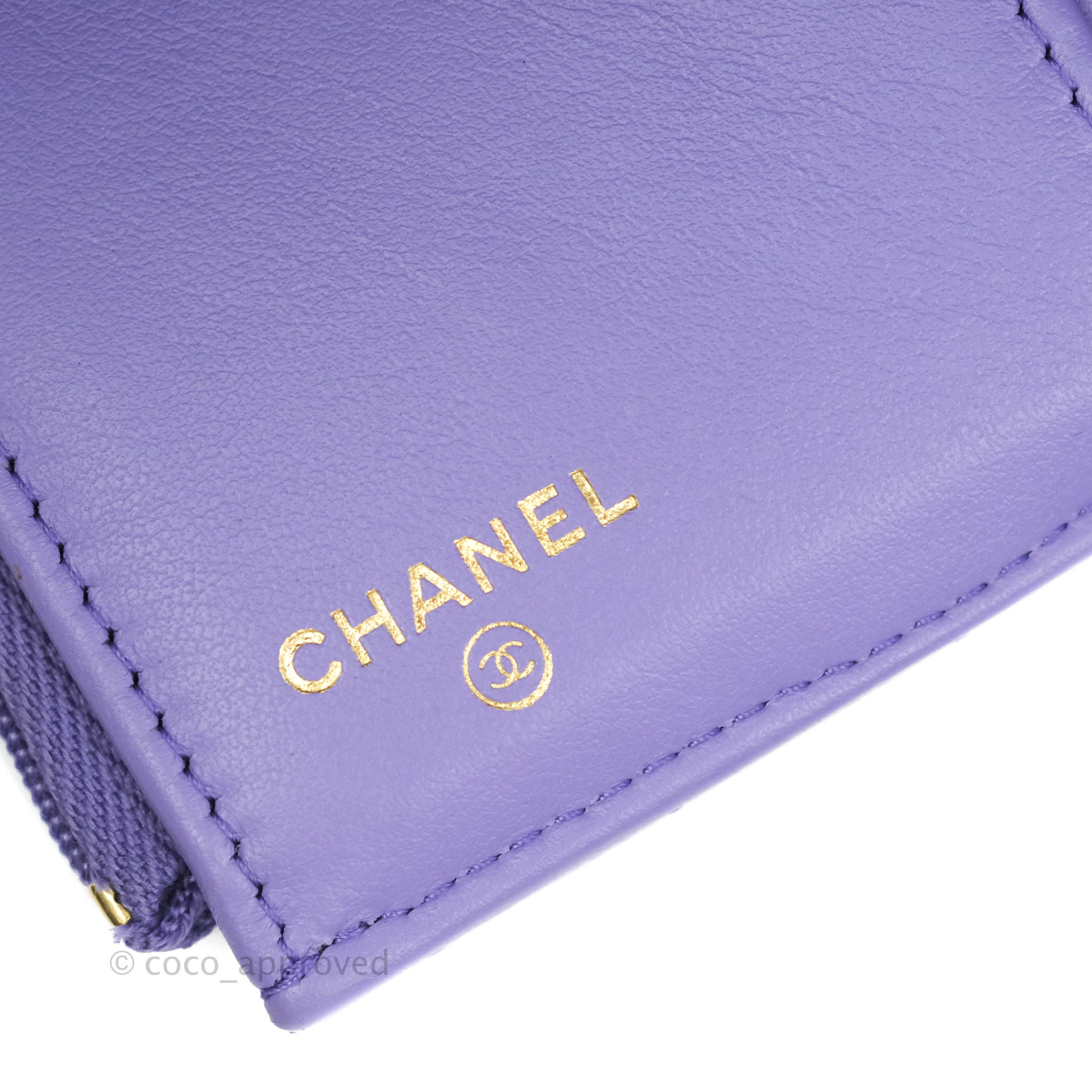 Chanel Classic Flap Wallet in Purple Caviar Leather with Gold Hardware - Luxury Designer Wallet for Women | Perfect for Everyday Use, Special Occasions & Gift Giving