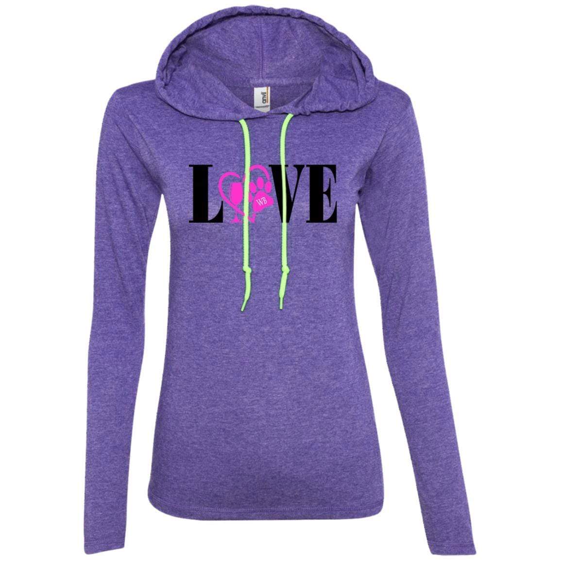 WineyBitches.co Women's Long Sleeve T-Shirt Hoodie - Cozy Pullover for Casual Wear, Lounge & Outings