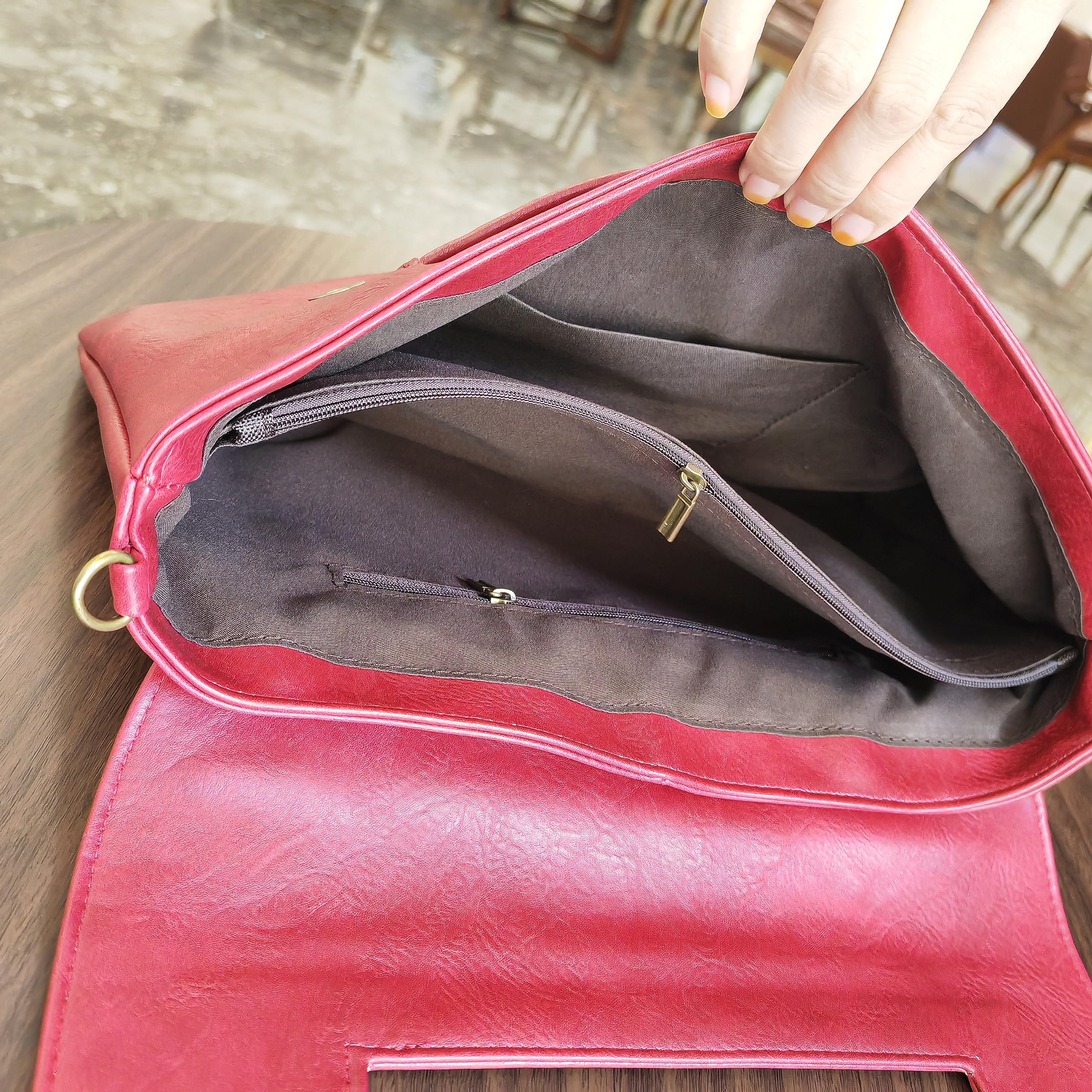 Stylish Women's PU Leather Handbag - Large Capacity Messenger Bag & Clutch Purse for Daily Use, Work, Travel and Special Occasions