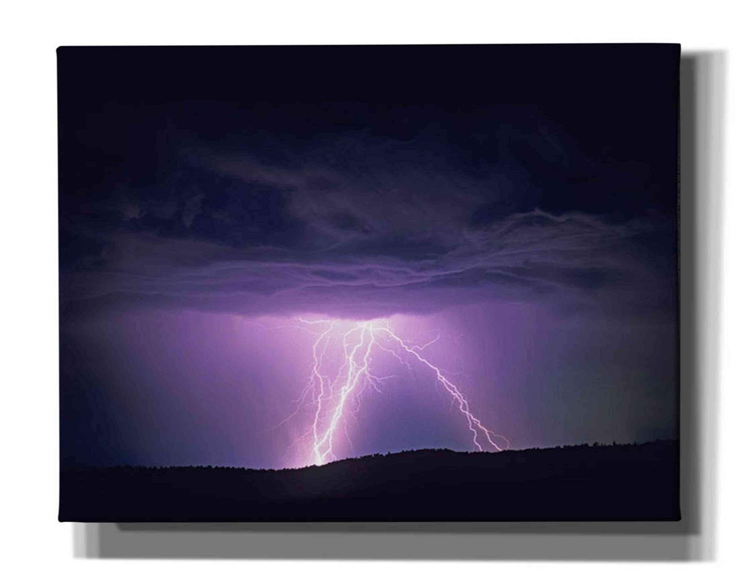 Epic Graffiti 'Lightning' by Dennis Frates - Premium Canvas Wall Art 34x26 Inches - Modern Urban Home Decor for Living Room, Bedroom & Office