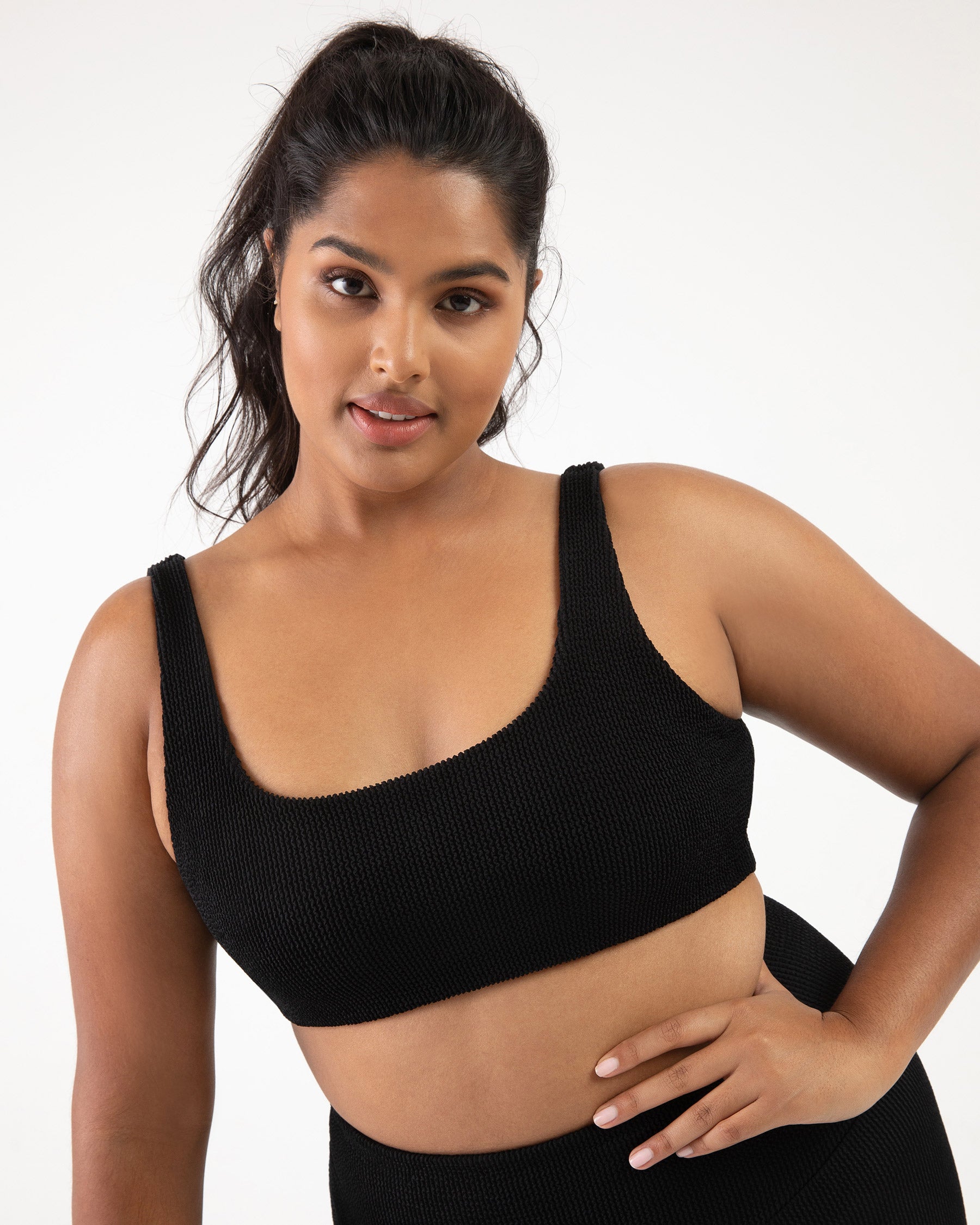Crinkle Square Neck Bra for Women - Comfortable Lace Bralette with Adjustable Straps - Perfect for Everyday Wear, Layering, and Special Occasions