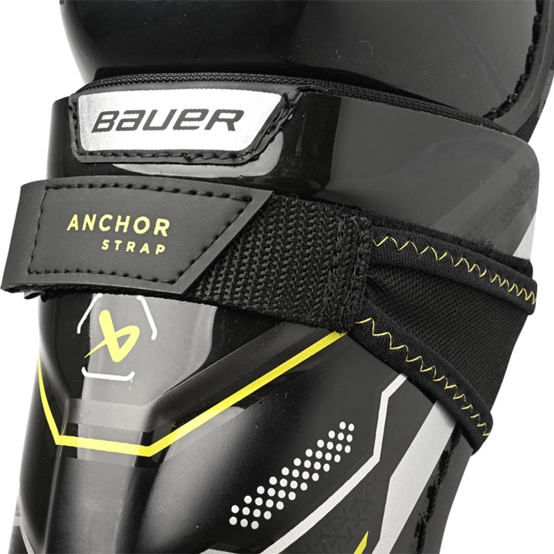 Bauer Supreme Mach Youth Hockey Shin Guards - Lightweight & Durable Protection for Ice Hockey Players - Perfect for Games & Practice