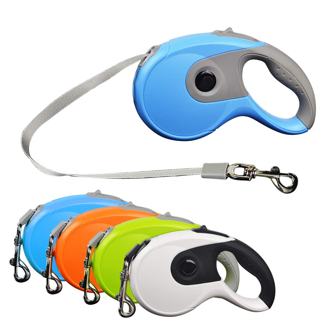 Laiken Retractable Dog Leash - Heavy Duty Pet Walking Lead for Small to Large Dogs (Blue, Long) - Perfect for Daily Walks, Jogging & Outdoor Adventures