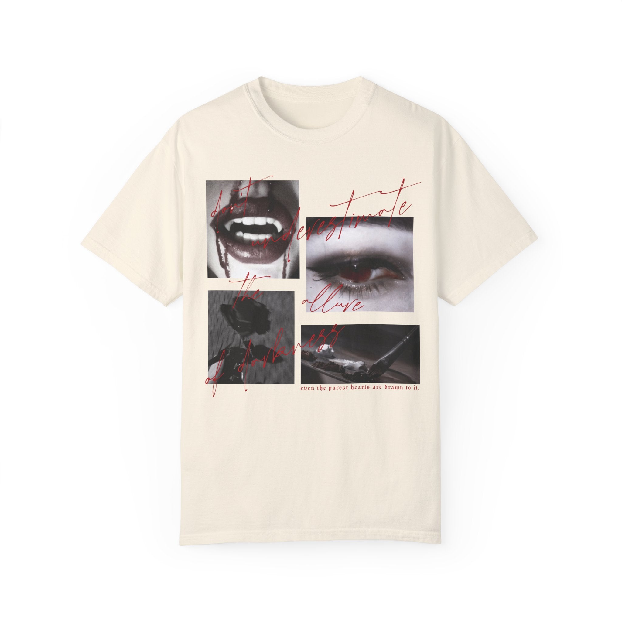 Allure of Darkness T-Shirt | Gothic Graphic Tee for Men & Women | Perfect for Halloween, Concerts & Alternative Fashion
