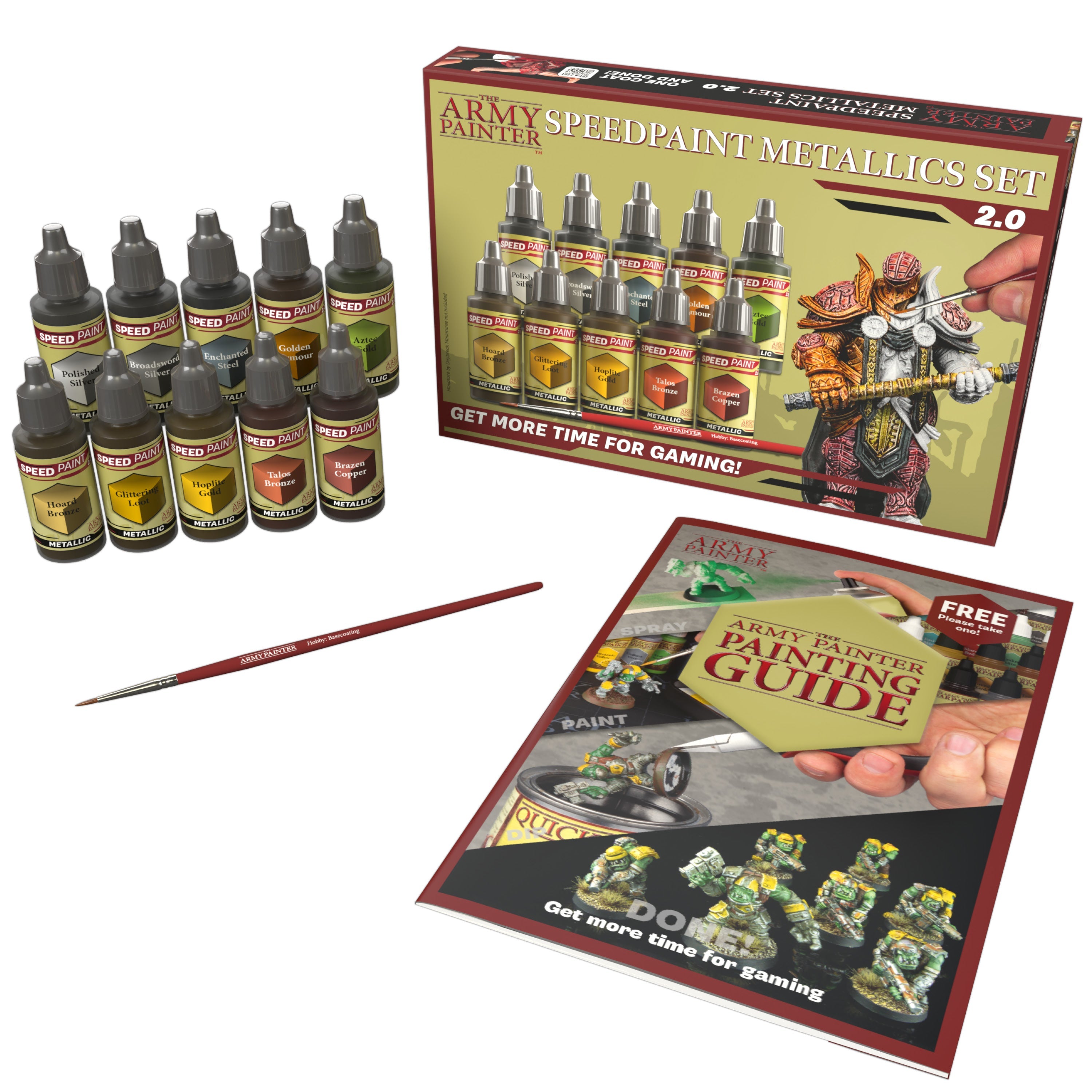 Premium Speedpaint Metallics Set 2.0 - 12 Vibrant Metallic Acrylic Paints for Miniatures, Models & DIY Crafts - Fast-Drying, Non-Toxic Art Supplies for Warhammer, D&D & Tabletop Gaming