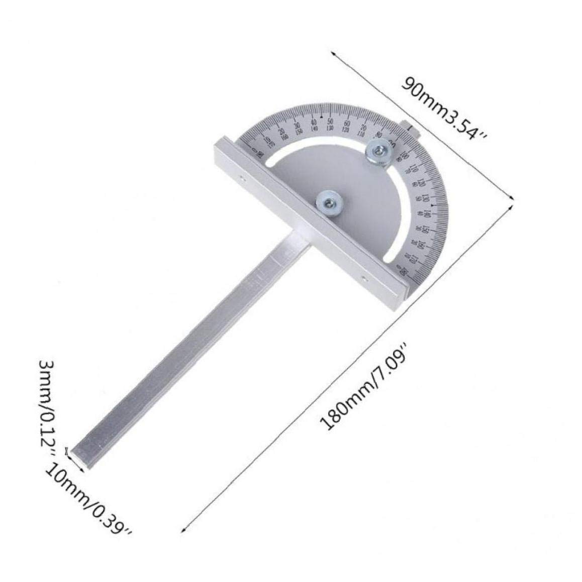Universal Mini Circular Table Saw Angle Ruler - T-Style Groove Guide with 180mm Blade Length for Woodworking, DIY Projects & Precision Cutting