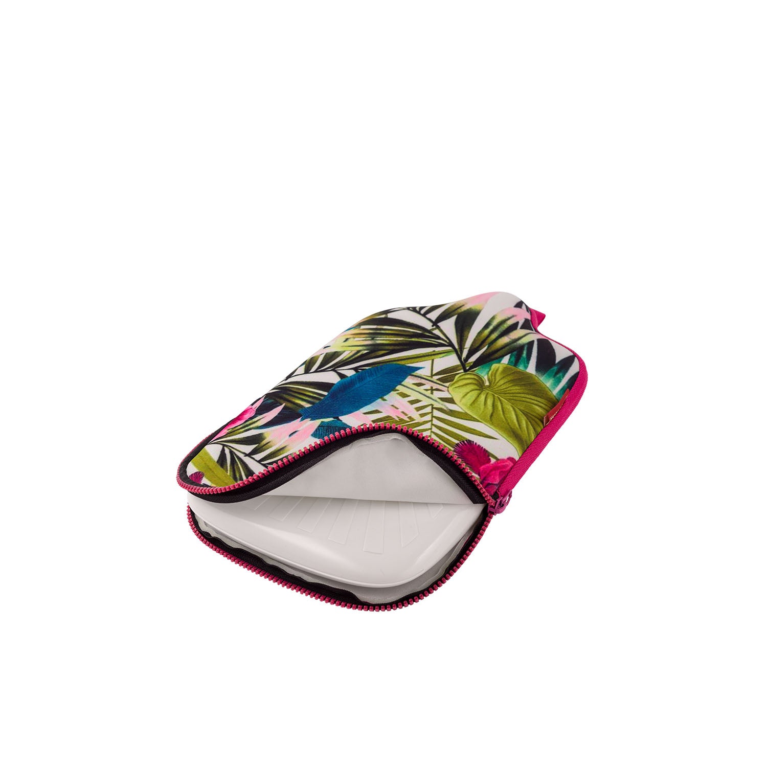 2 Liter Eco-Friendly Hot Water Bottle with Jungle Print Zip Cover - Rubber-Free, BPA-Free for Pain Relief, Warmth & Comfort - Perfect for Cold Nights, Menstrual Cramps & Winter Camping