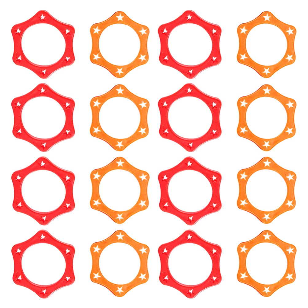 Healifty 16pcs Handheld Anti-Rolling Microphone Stand Rings - Hexagonal Skidproof Design for Secure Grip - Perfect for Podcasting, Live Streaming & Studio Recording
