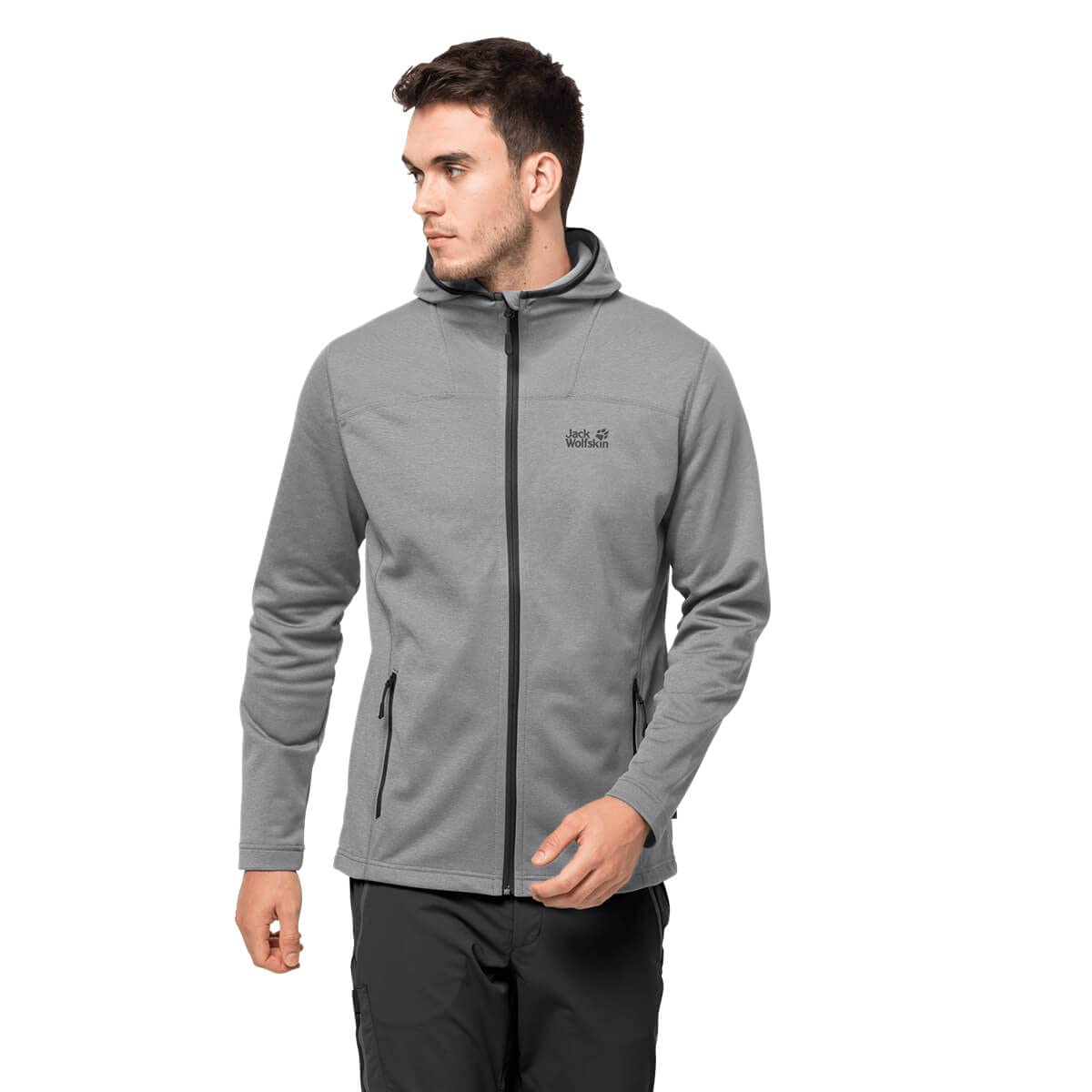 Jack Wolfskin Men's Hooded Jacket - Lightweight & Waterproof for Hiking & Outdoor