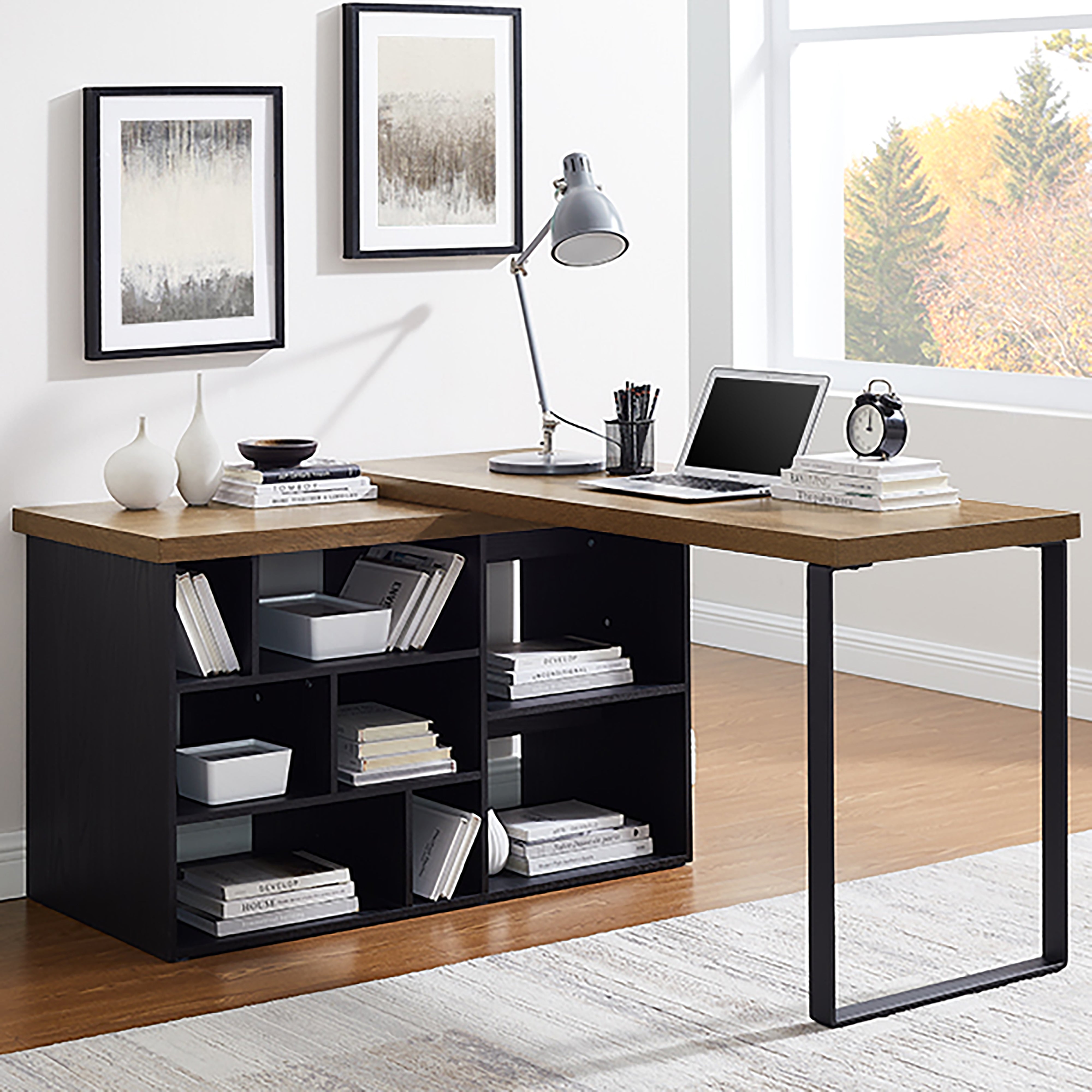 Criterion Aspire Adjustable Height Desk 150cm - Dark Oak Black Finish | Ergonomic Home Office & Gaming Desk for Comfort & Productivity