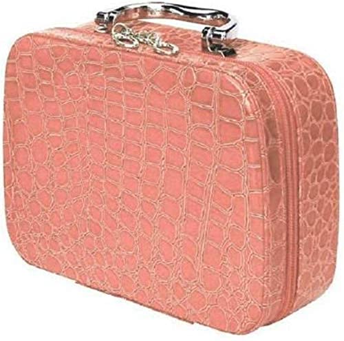 **Praxon Beauty Professional Makeup Case - PU Leather Cosmetic Organizer with Detachable Compartments, Waterproof Travel Makeup Bag for Nail Art, Makeup Tools & Artist Storage (Ideal for Travel, Salon & Home Vanity)**