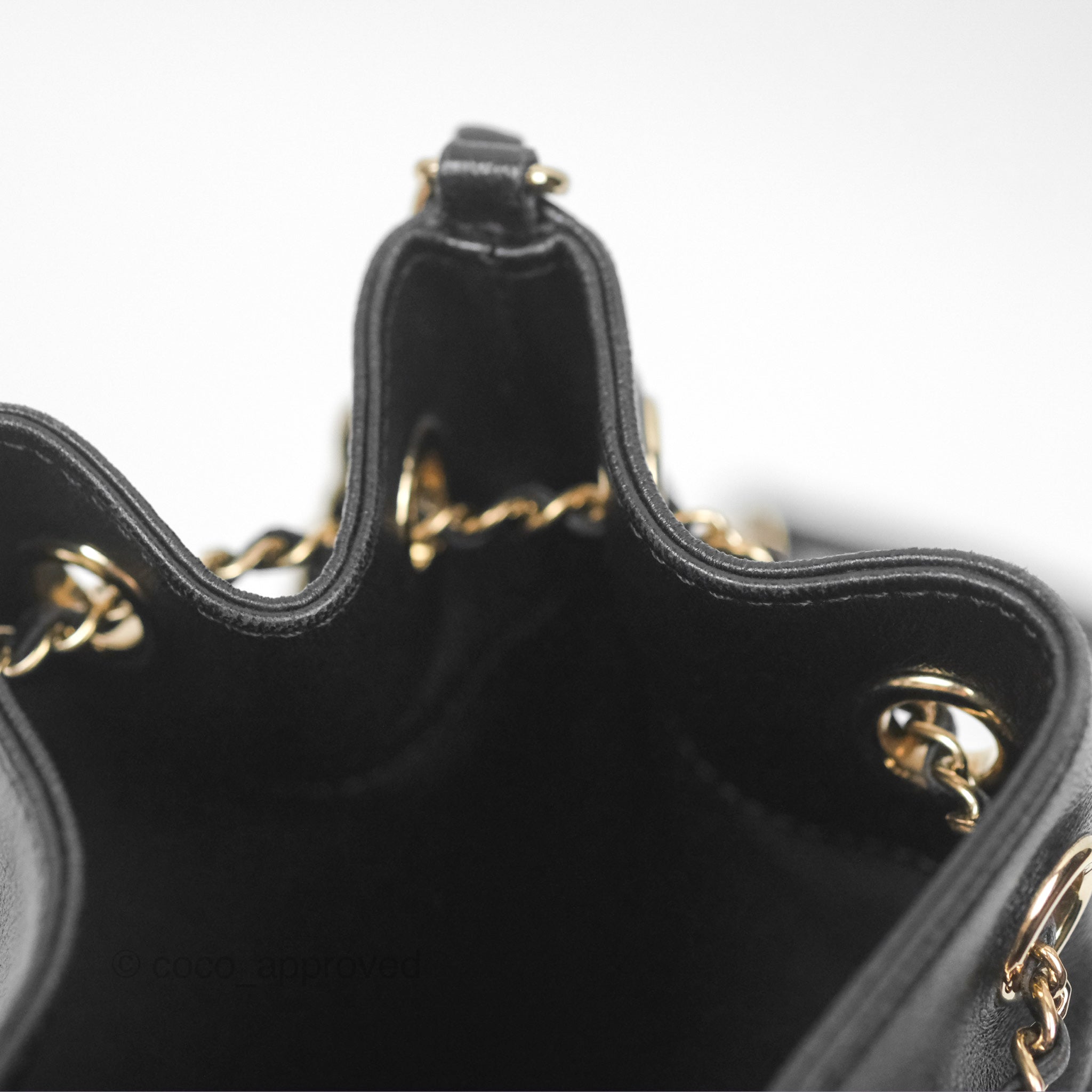 Chanel CC Chain Drawstring Bucket Bag Chevron Black Lambskin Gold Hardware - Luxury Crossbody Shoulder Bag for Women, Perfect for Parties, Date Nights & Special Occasions