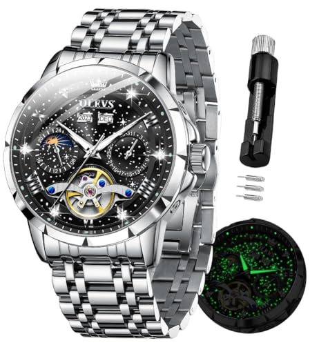 G6690: Silver band & black dial
