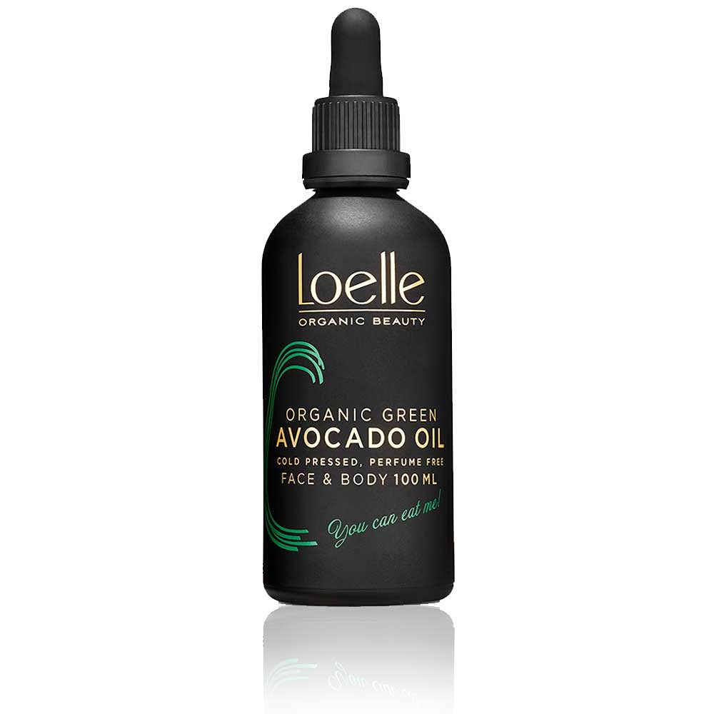 Loelle Pure Cold Pressed Avocado Oil - Organic Hair Treatment for Fragile & Dull Hair - Natural Face & Nail Care - Anti-Wrinkle Cosmetic Oil - Harvested in Kenya (100ml) | For Hair Growth, Skin Hydration & Nail Strengthening