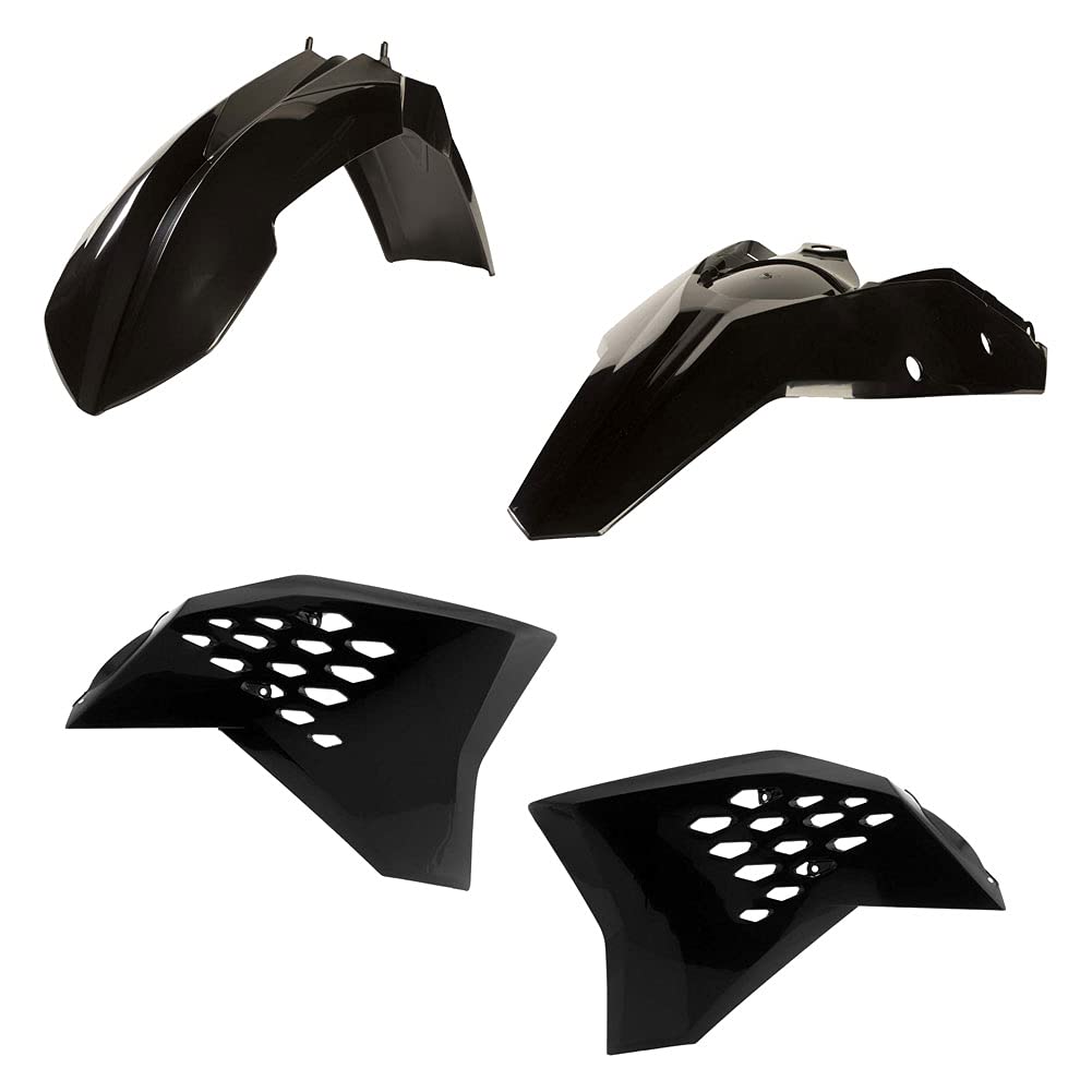 Acerbis Black Replica Plastic Kit for Dirt Bikes - Upgrade Your Off-Road Motorcycle with Durable Replacement Parts (Perfect for MX, Enduro & Trail Riding)