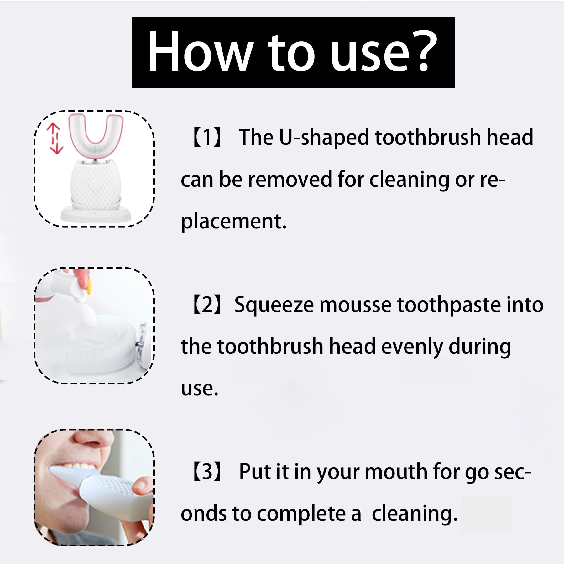 Electric Toothbrush for Adults - Automatic Ultrasonic Toothbrush with 30-Second Timer, Wireless Charging, Washable & Travel-Friendly - Perfect for Home & Travel Use (Black, Medium)