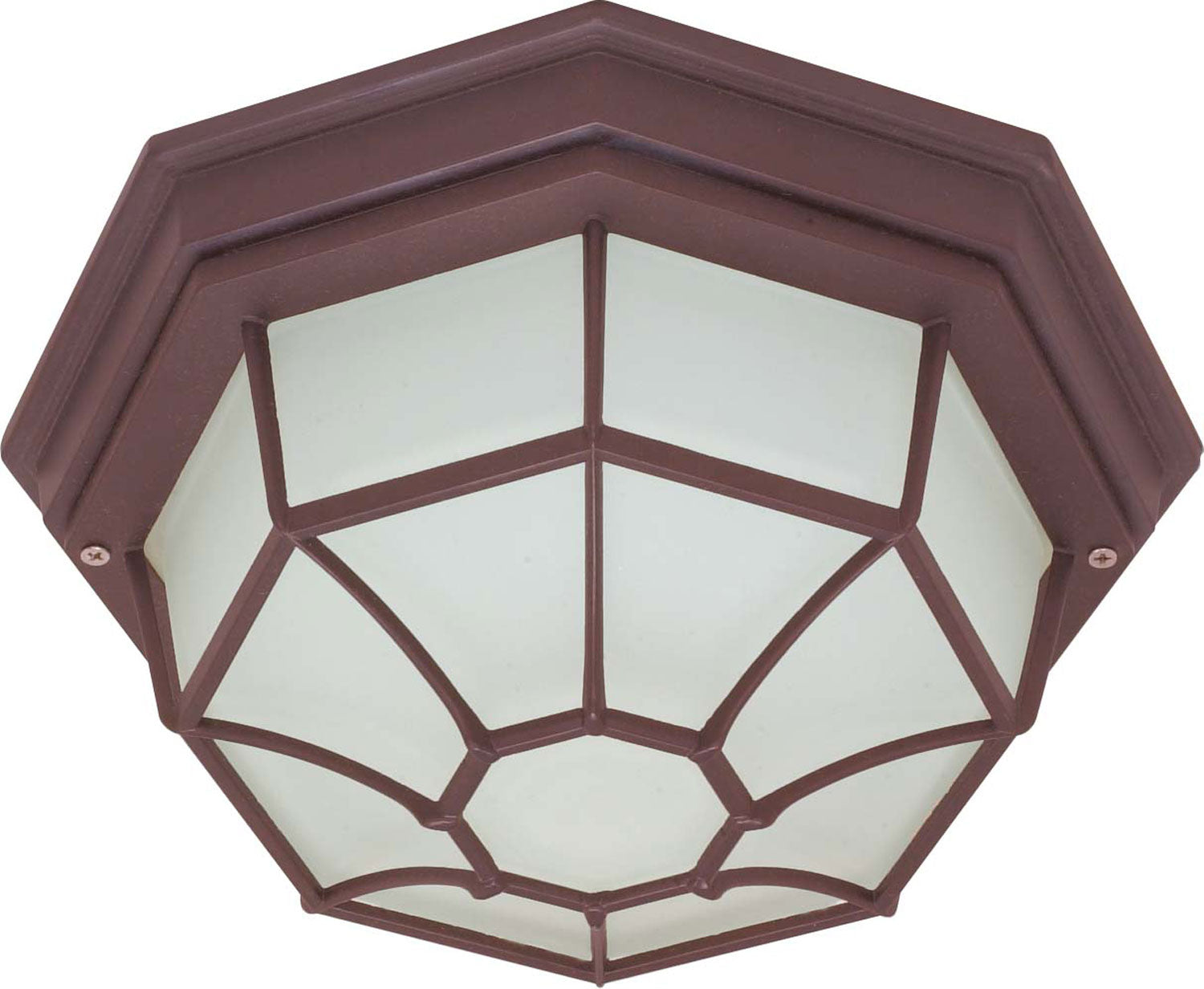 11 Inch Outdoor Flush Mount Light Fixture - Bronze Finish - Weatherproof Ceiling Light for Patio, Porch, Garage & Exterior Entryway