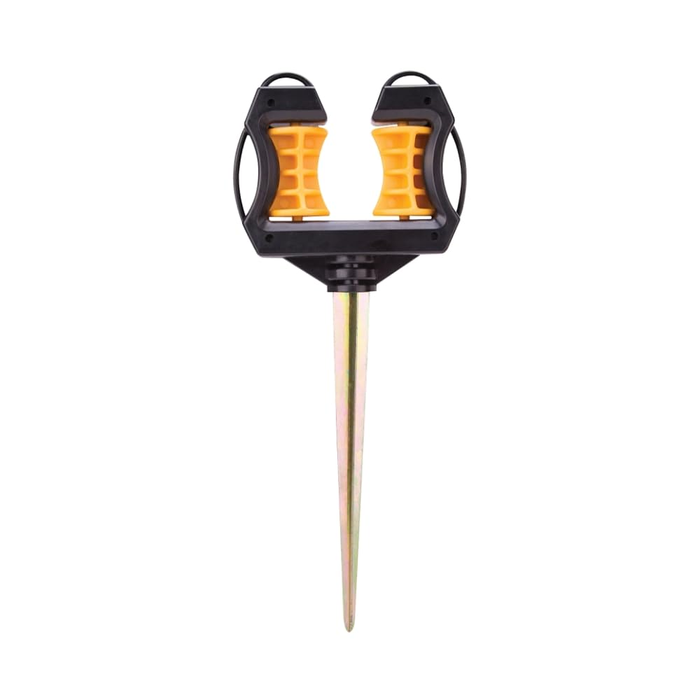 Rocky Mountain Goods Deluxe Hose Guide Spike - Smooth Roller Protects Plants & Prevents Kinks - Rust-Proof Metal Garden Hose Guide for Lawns, Flower Beds & Landscaping