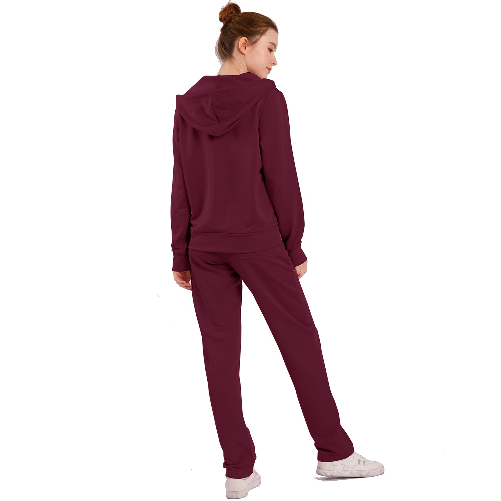 Women's 2-Piece Sweatsuit Set - Zip Hoodie & Jogger Pants for Running, Gym Workouts & Lounge Wear | Comfortable Athletic Tracksuit for Training & Casual Outfits