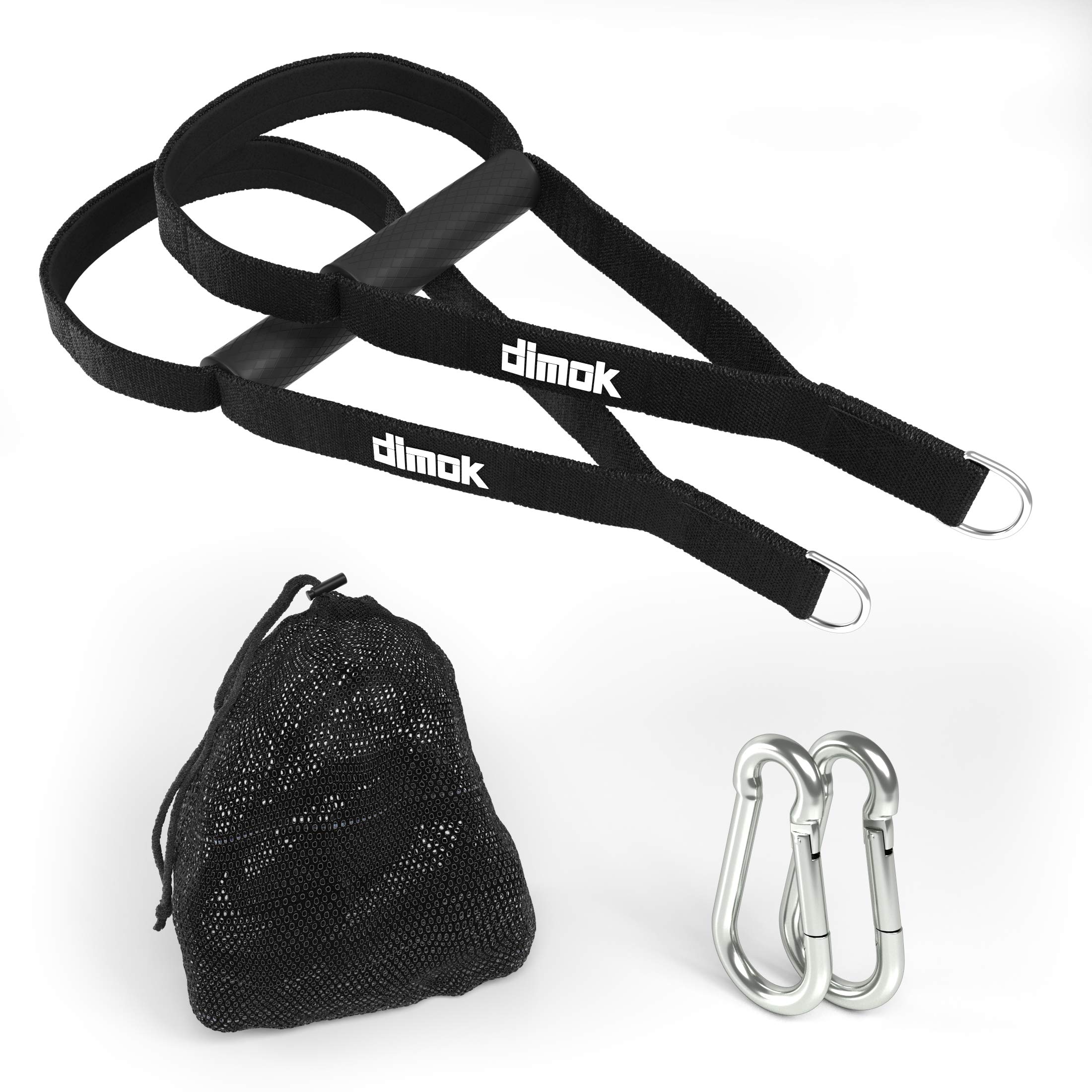 Dimok Heavy Duty Fitness Handles with Foot Cradle - Professional Cable Machine Attachments for Resistance Training, Strength Exercises & Home Gym Workouts - Perfect for CrossFit, Functional Training & Muscle Building