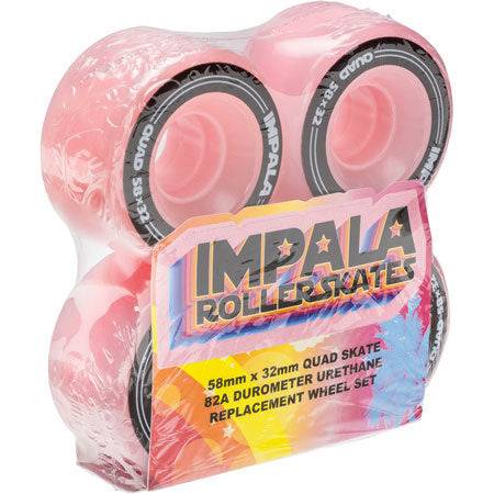 Impala 58mm Quad Roller Skate Wheels - 4 Pack for Indoor & Outdoor Skating, Derby, and Rink Use