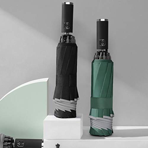 Windproof Reverse Folding Umbrella with Reflective Strips for Men & Women - Perfect for Business & Travel