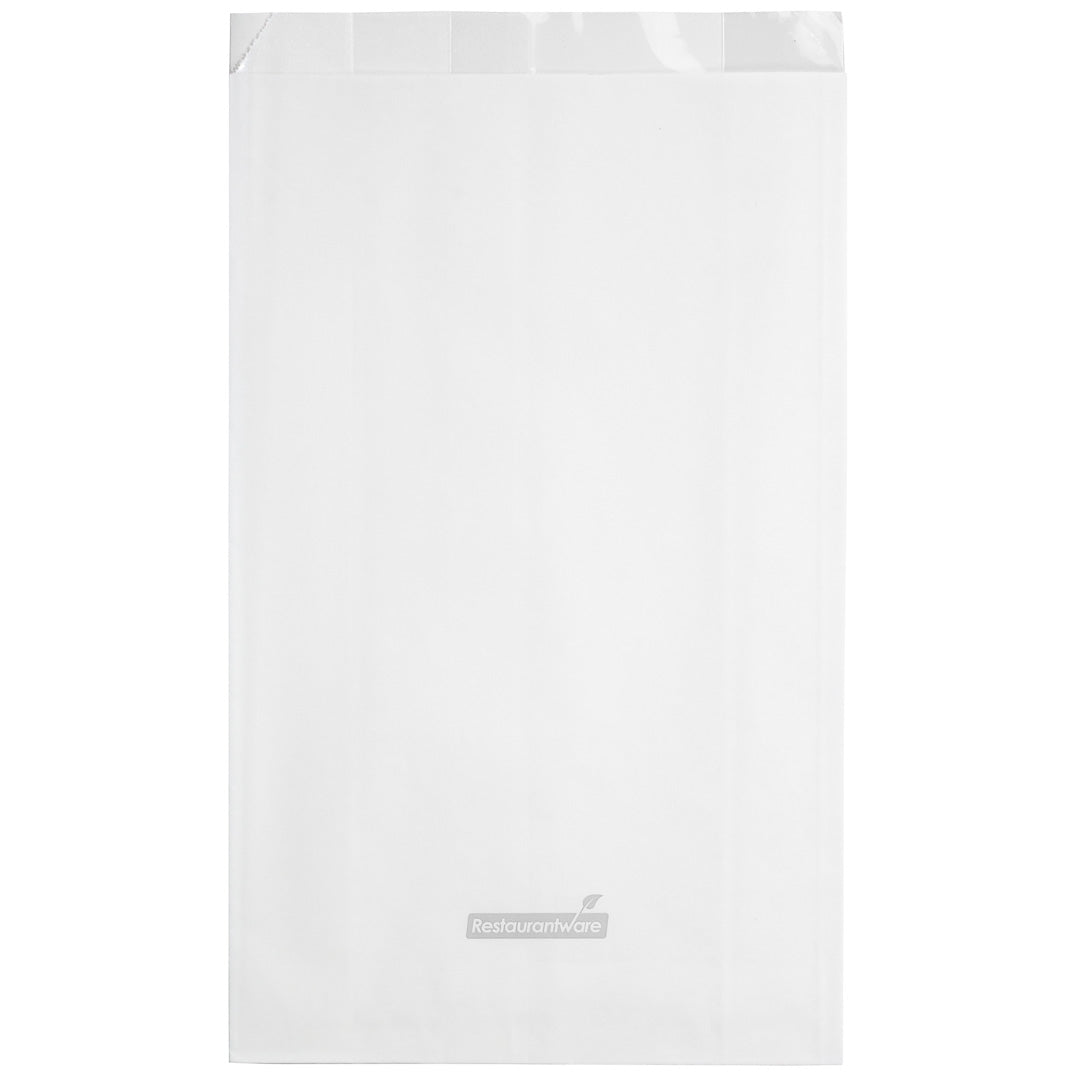 White Paper Medium Bread Bags with Side Window - 6 x 2.5 x 10 Inches - 100 Count Box - Perfect for Bakeries, Cafes & Sandwich Shops