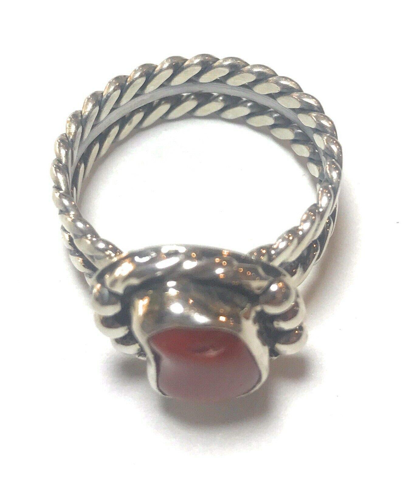 Authentic Navajo Sterling Silver Ring with Natural Red Coral Gemstone - Handcrafted Native American Jewelry for Women, Perfect for Boho, Western & Tribal Fashion