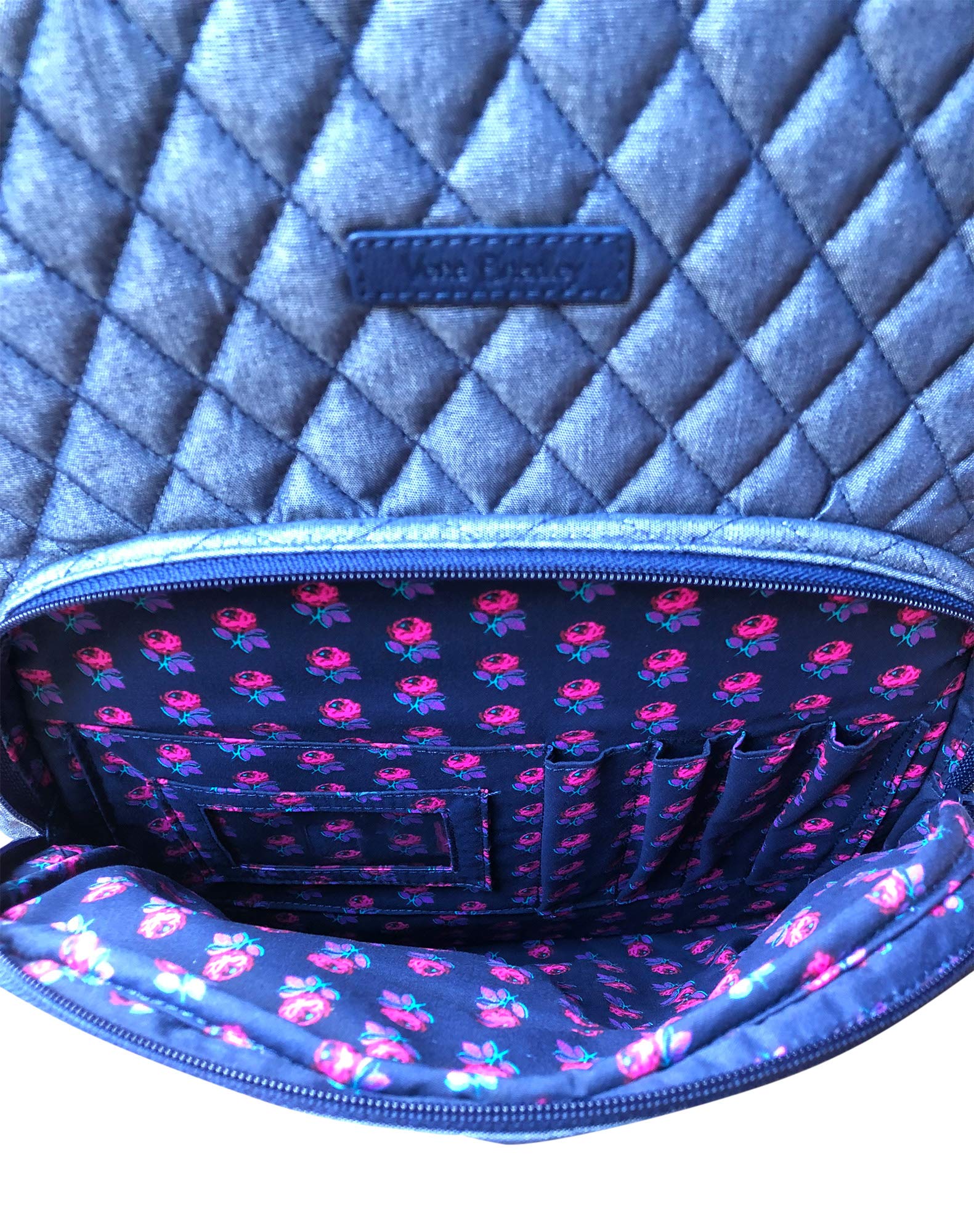 Vera Bradley Essential Backpack - Moonlight Navy | Lightweight Durable School & Travel Backpack for Women & Teens | Perfect for College, Work & Everyday Use