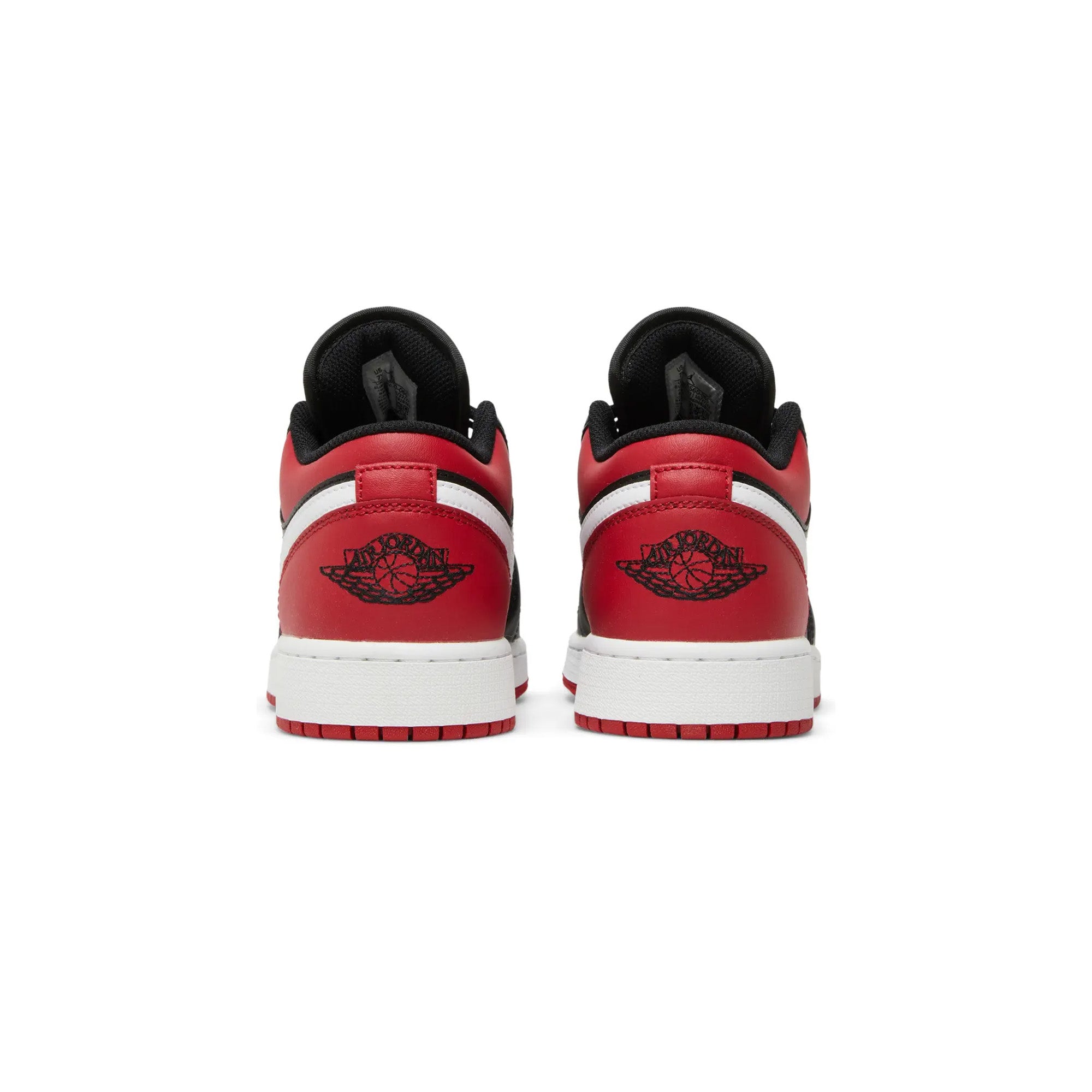 Air Jordan 1 Low 'Alternate Bred Toe' GS Sneakers (2023) - Black/Red-White Basketball Shoes for Women & Girls - Perfect for Casual Wear, Street Style & Sports Activities