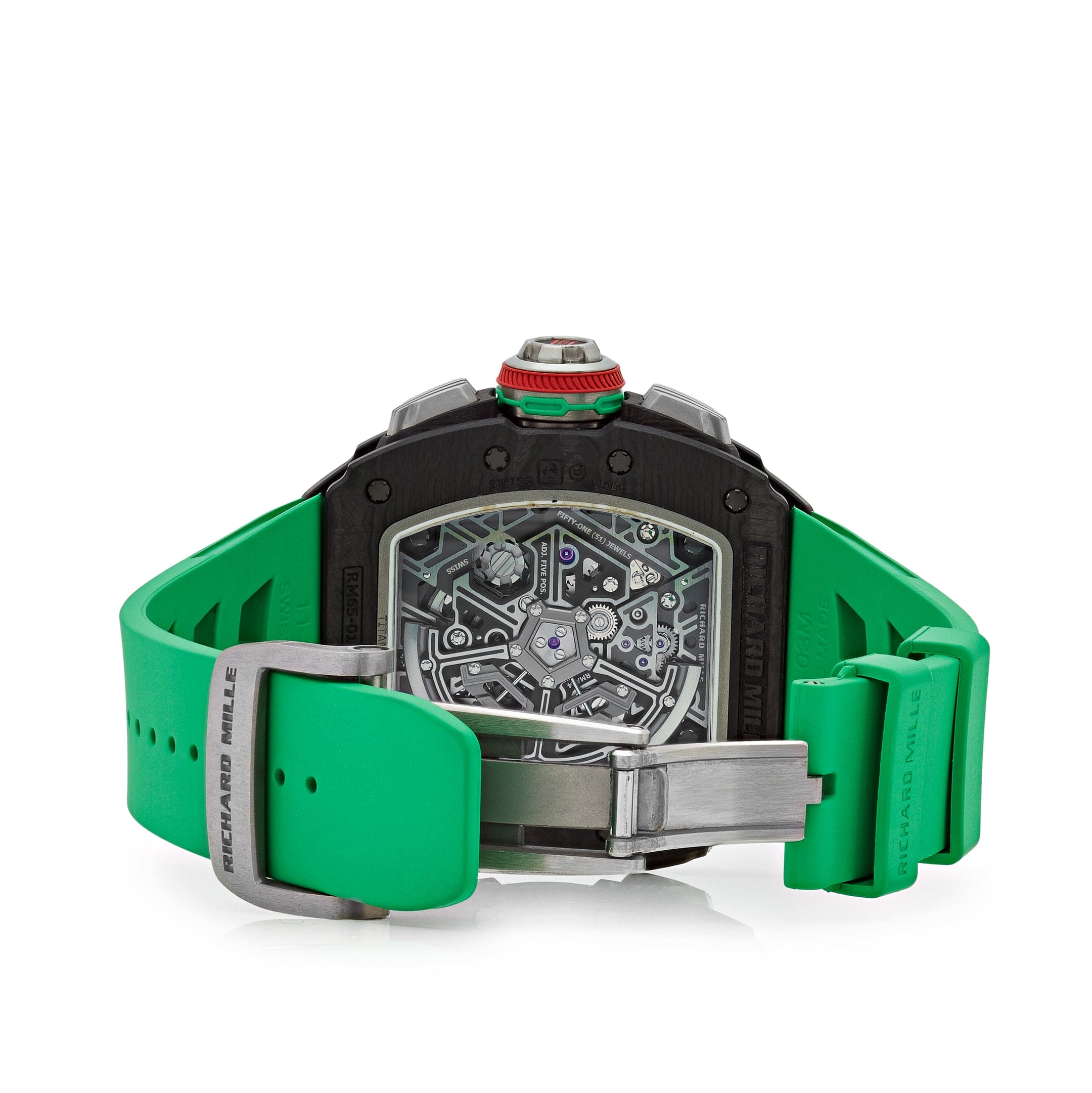 Richard Mille RM 65-01 Automatic Chronograph Carbon Fiber Watch - Luxury Sports Chronograph for Men - Perfect for Racing, Aviation & High-Performance Events