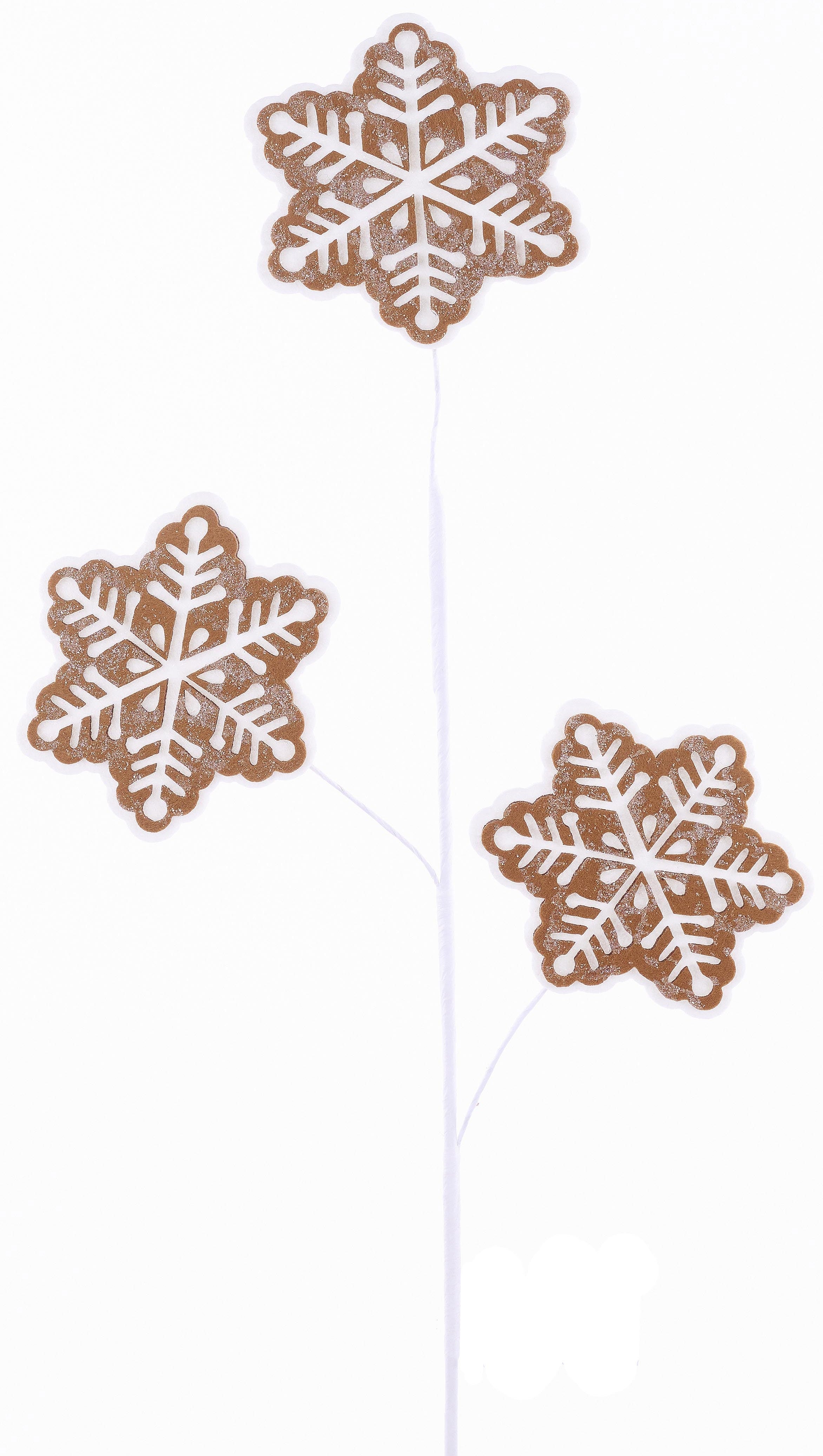 30 Pack Gingerbread Snowflake Cookie Picks - Edible Decorations for Christmas Cookies, Cakes, and Holiday Desserts - Perfect for Baking, Party Favors, and DIY Crafts