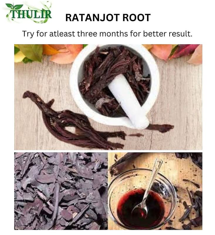 THULIR Ratanjot Root Powder - 50g | Natural Hair Growth Treatment | Onosma Echioides | Alkanet Root (Laljadi) | Herbal Remedy for Stronger Hair - Perfect for DIY Hair Masks & Ayurvedic Treatments