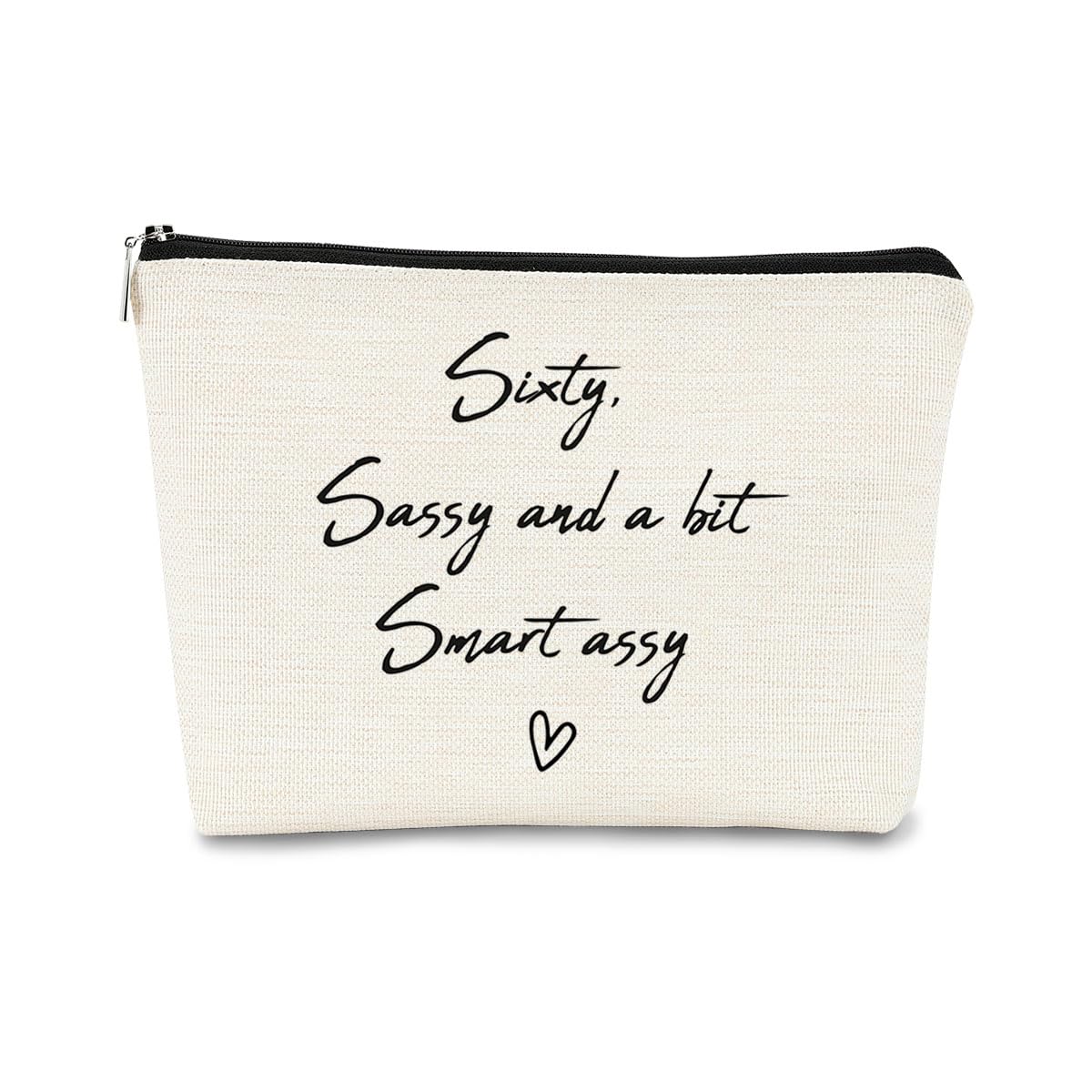 60th Birthday Gifts for Women - Small Makeup Bag Organizer | Perfect Cosmetic Bag Gift for Mom, Grandma & Aunt | Ideal for Travel, Daily Use & Special Occasions
