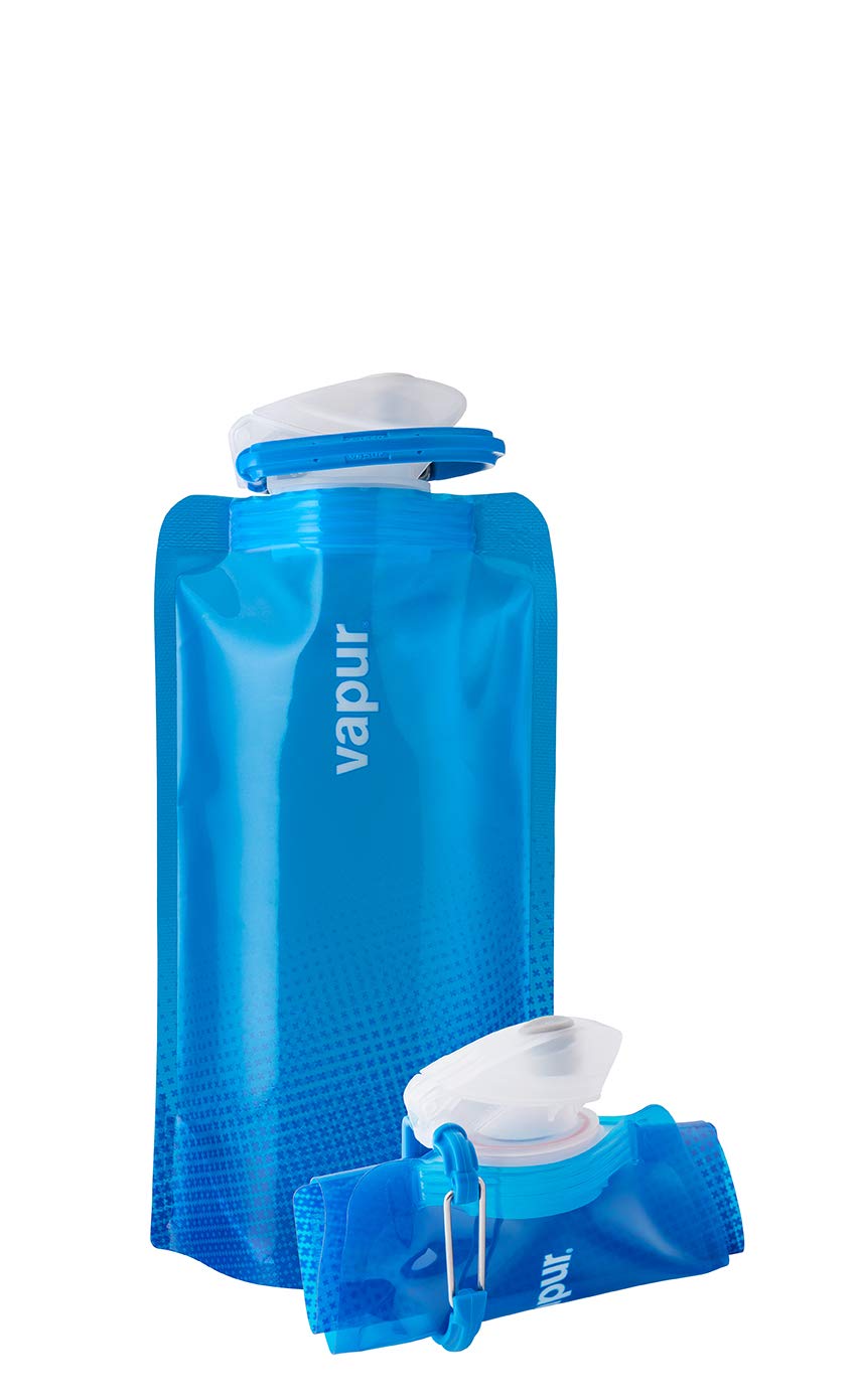 Vapur Collapsible Water Bottles 2 Pack - Reusable Leak Proof BPA-Free Water Bottles with Carabiner Clip for Outdoor Activities | Perfect for Hiking, Camping, Backpacking, Gym Workout & Travel Accessories | Eco-Friendly Anti-Bottle for Sports & Adventure Enthusiasts