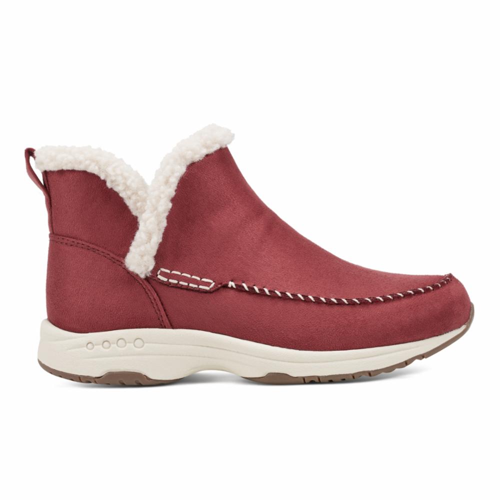 Easy Spirit Women's Tuva2 Red Walking Shoes - Comfortable Slip-On Sneakers for Women | Perfect for Walking, Travel & Casual Wear