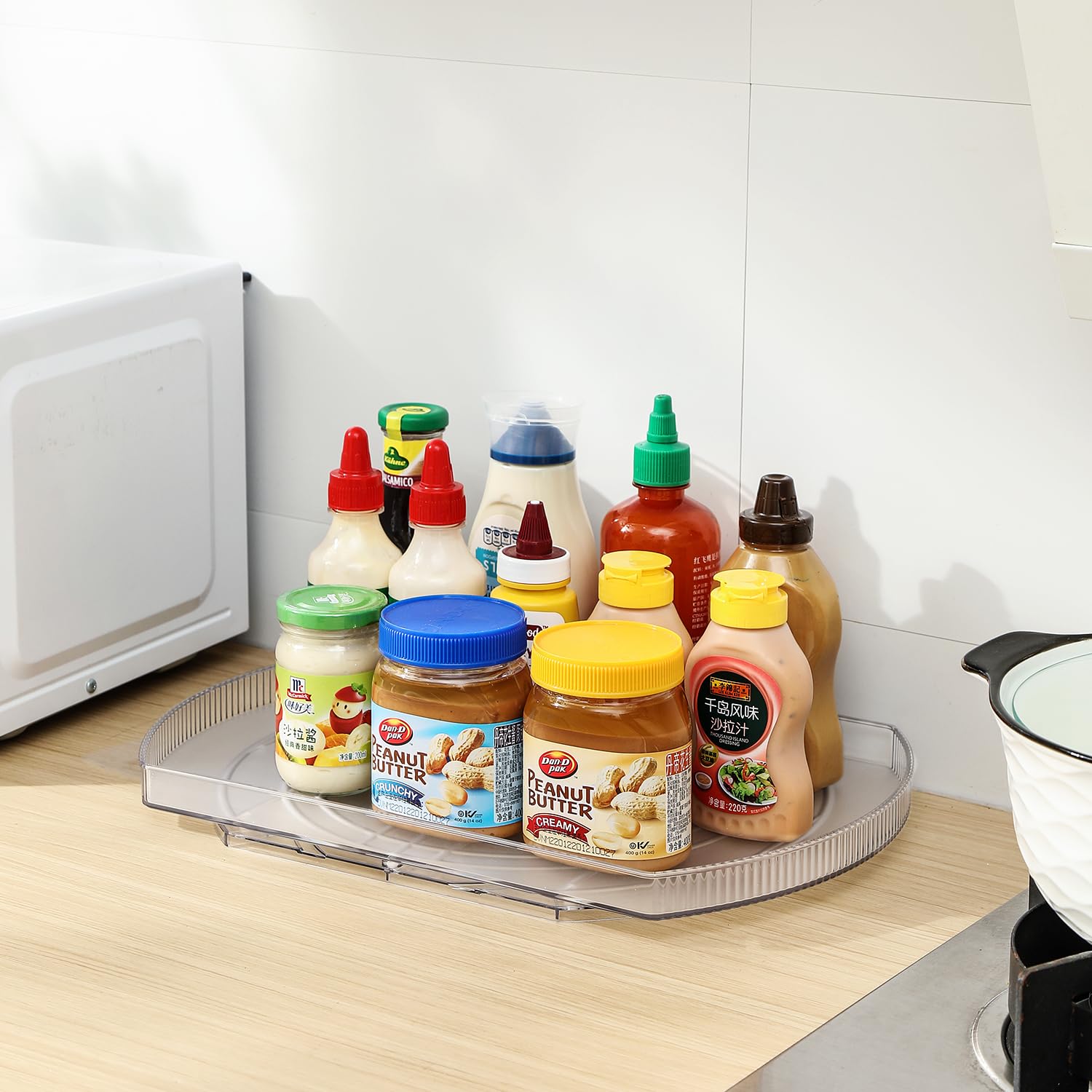 360° Rotating Lazy Susan Turntable Organizer for Large Refrigerator - 16.54