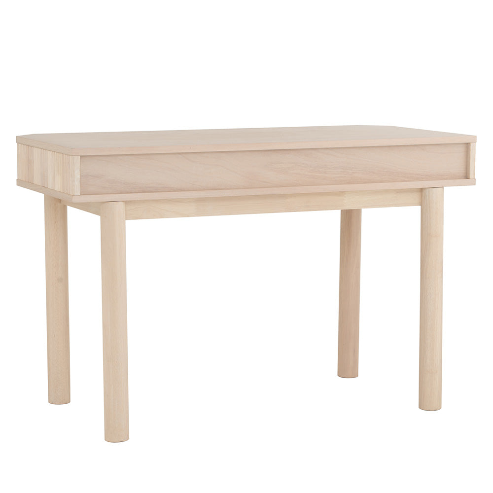LUDLOW White Wash Oak Study Desk - Modern Home Office Desk for Working, Writing & Studying - Perfect for Small Spaces & Home Offices