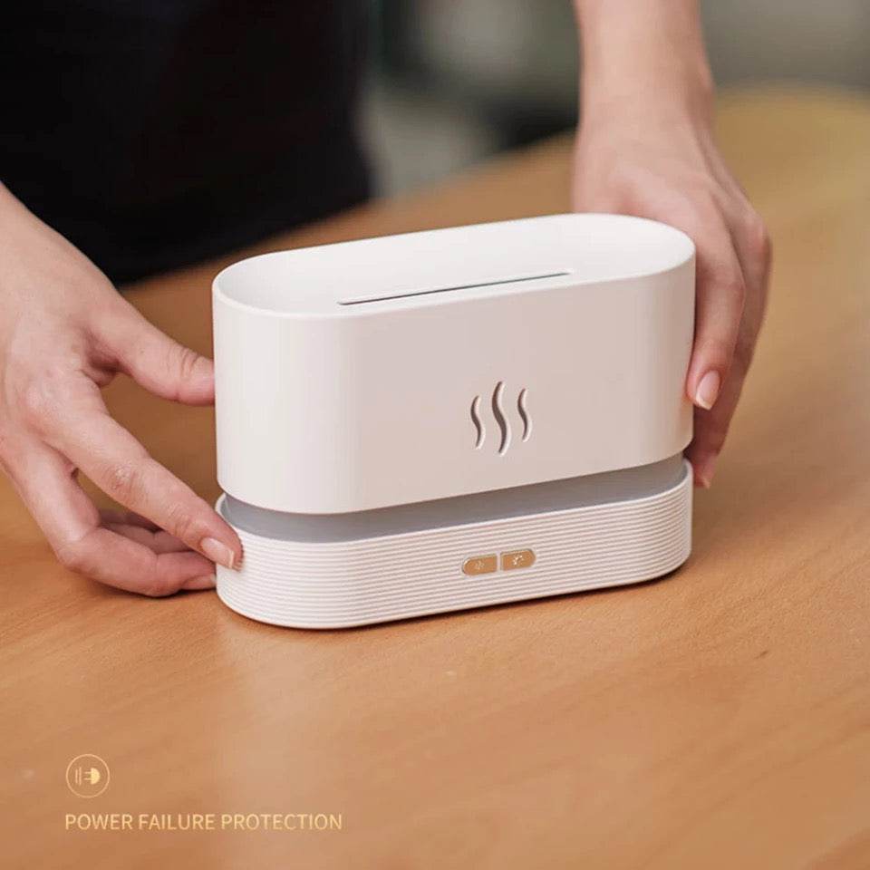 Premium Flame Diffuser & Ultrasonic Humidifier - Aromatherapy Essential Oil Diffuser with LED Lights for Home, Office, Yoga & Spa Relaxation