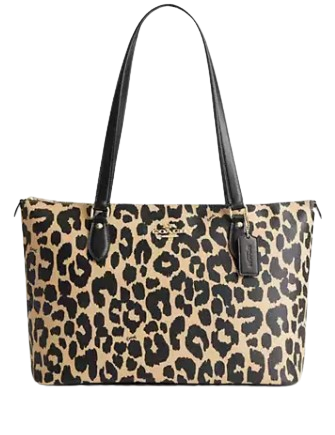 Coach Gallery Tote Bag with Leopard Print - Stylish Designer Handbag for Women | Perfect for Work, Travel & Everyday Use