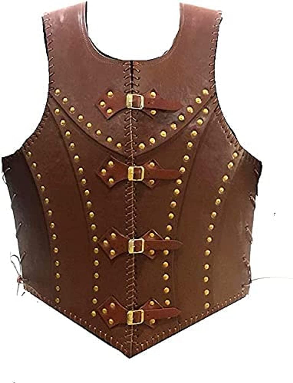 Dark Brown Leather Body Armor for Soldiers - Tactical Military Gear for Combat, Training & Outdoor Adventures