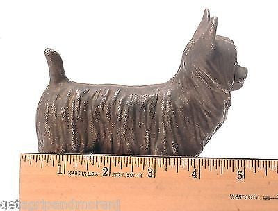 Vintage Hubley Cast Iron Yorkshire Terrier (Yorkie) Dog Bookends & Door Stop - Rare Antique Collectible for Home Office Decor, Bookshelf Organizer, and Gift Idea
