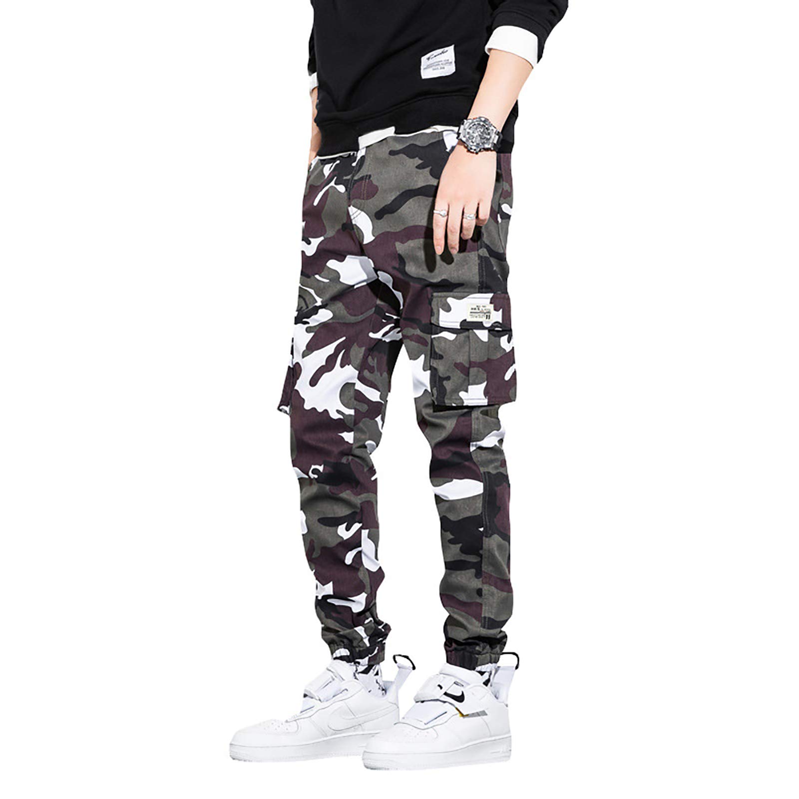 Military BDU Camo Pants for Men - Tactical Cargo Pants with Multiple Pockets, Durable Ripstop Fabric, Loose Fit Outdoor Hiking & Airsoft Pants (Woodland Camouflage) - Perfect for Hunting, Camping & Tactical Training