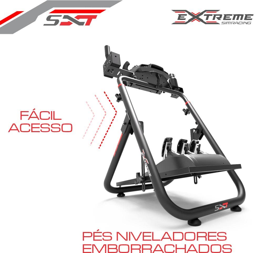 Extreme Sim Racing Wheel Stand Cockpit SXT V2 - Heavy Duty Foldable Racing Simulator Stand for Logitech G25/G27/G29/G920, Thrustmaster & Fanatec Wheels | Perfect for Home Gaming, Professional Esports & Racing Enthusiasts