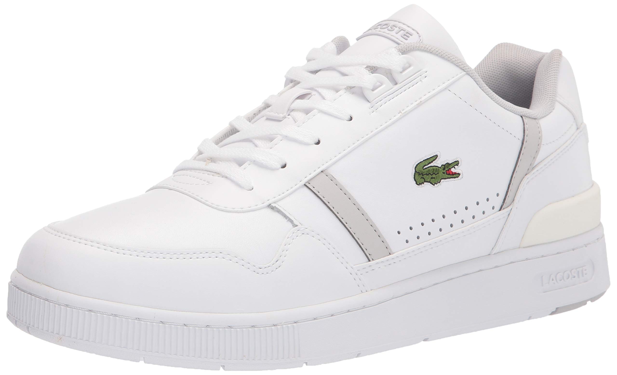 Lacoste Men's T-Clip Sneakers - Classic White Leather Casual Shoes for Men | Comfortable Walking & Everyday Wear | Perfect for Work, Travel & Outings